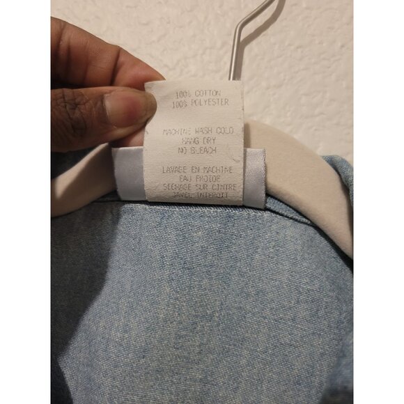 Vtg 90s Saint Germain Paris Denim Western Vest Button Wmn S Boho Patchwork - Picture 7 of 11